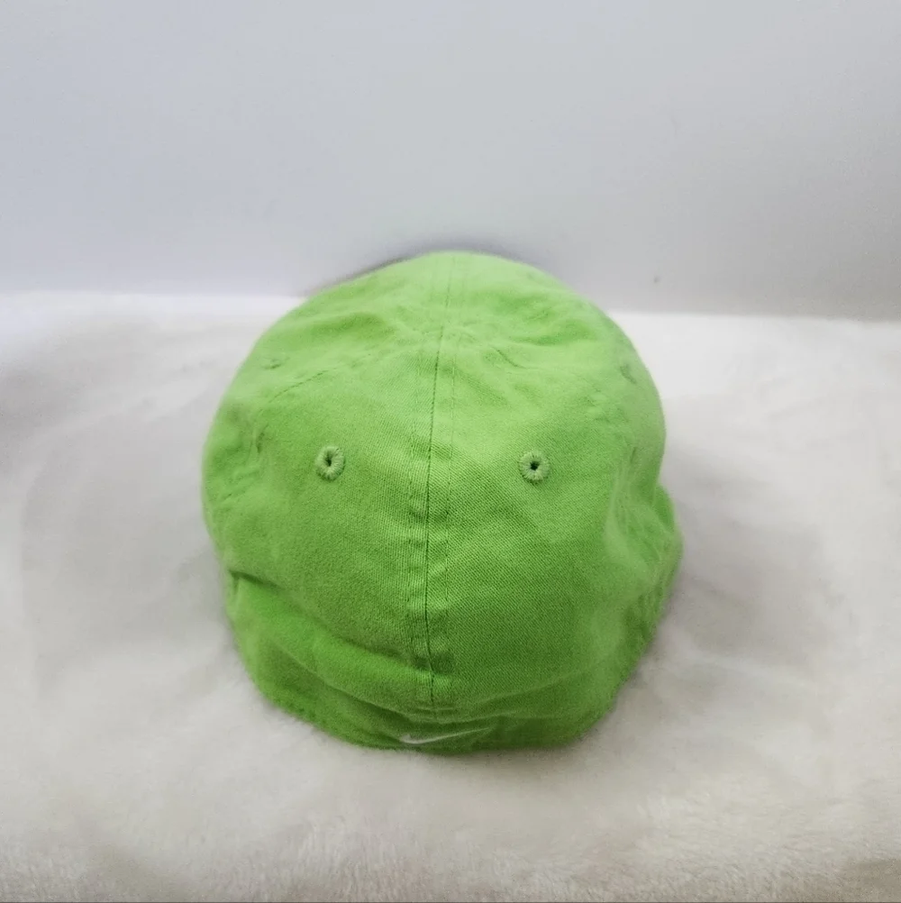 Nike Lime Green Black White Swoosh Just Do It Baseball Hat Cap Unisex Size 4-7